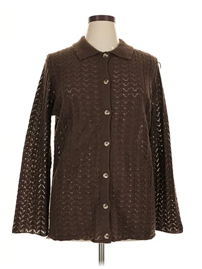 Pre-owned Earthbound Trading Co. Cardigan Sweater In Brown