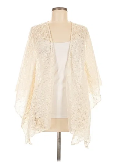 Pre-owned Earthbound Trading Co. Cardigan Sweater In White