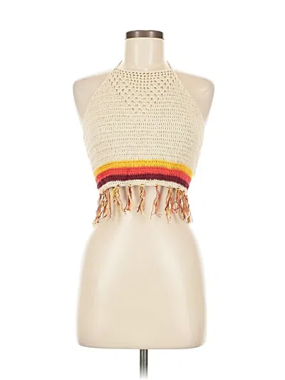 Pre-owned Earthbound Trading Co. Sweater Vest In White