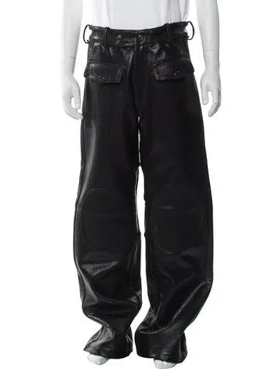 Pre-owned Earthling Vip Black Ray Circle Double Knee Moto Pants