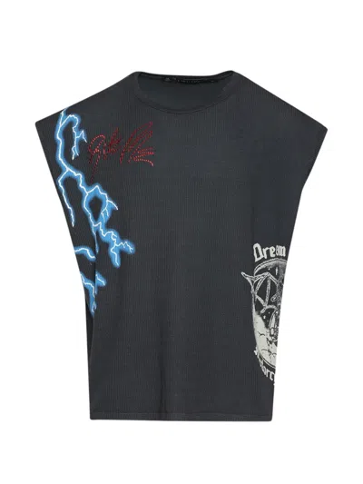 Earthling Vip Bloody Rose Chopper Sleeveless T-shirt In Gray