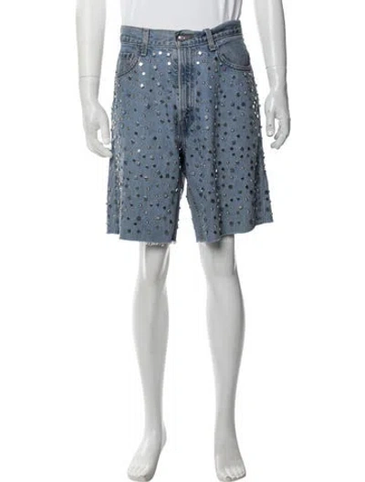Pre-owned Earthling Vip Denim Shorts W/ Tags In Blue