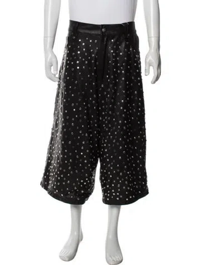 Pre-owned Earthling Vip Graphic Print Shorts In Black