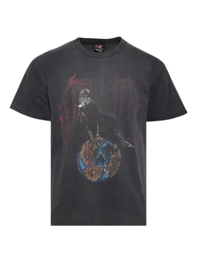 Earthling Vip Graphic-print T-shirt In Black