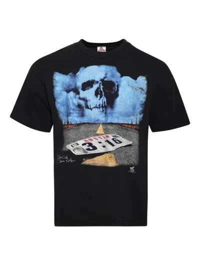 Earthling Vip Graphic-print T-shirt In Black