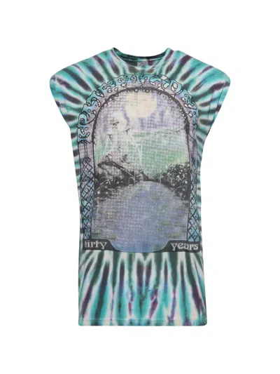 Earthling Vip Gratefuldead Tie-dye Graphic-print T-shirt In Blue
