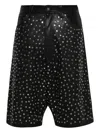 Earthling Vip Leather Stud-embellished Shorts In Multi