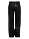 Earthling Vip Leather Studded Trousers In Black