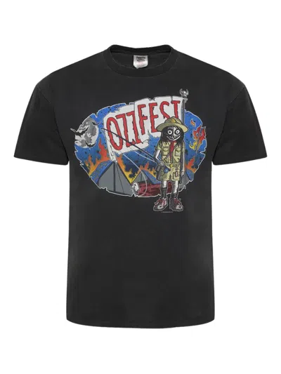 Earthling Vip Ozzfest Graphic Tee In Black