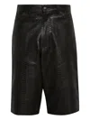 Earthling Vip Snakeskin-effect Shorts In Black