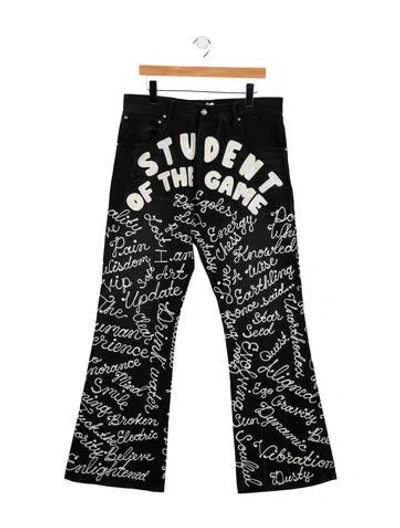 Pre-owned Earthling Vip Straight-leg Jeans In Gray