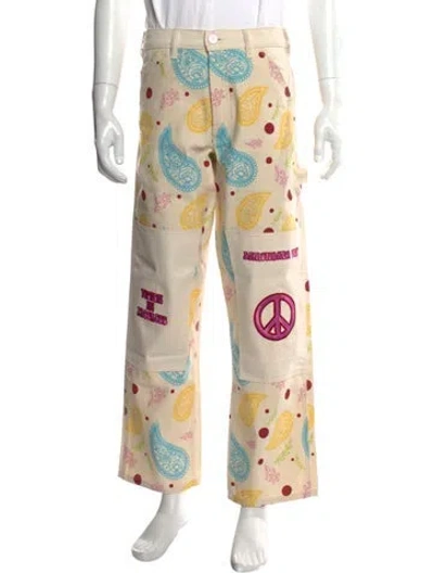 Pre-owned Earthling Vip Straight-leg Jeans In Neutral