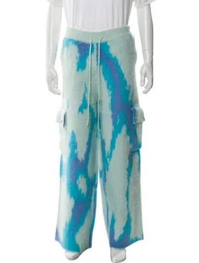 Pre-owned Earthling Vip Striped Lounge Bottoms In Blue