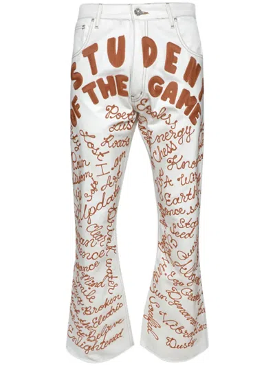 Earthling Vip Student Flared Jeans In White