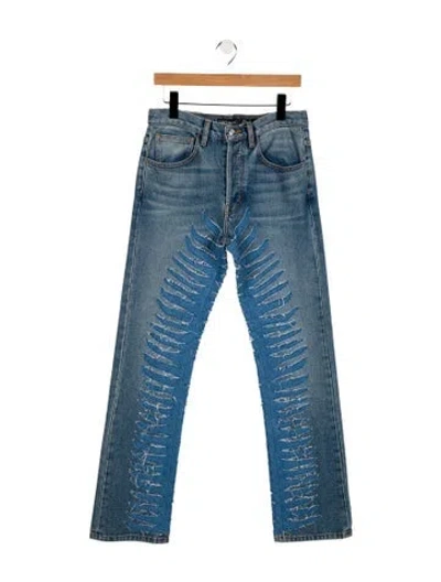 Pre-owned Earthling Vip Sun Ray Denim Skinny Jeans W/ Tags In Blue