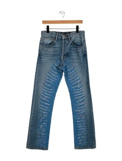 Pre-owned Earthling Vip Sun Ray Denim Skinny Jeans W/ Tags In Blue