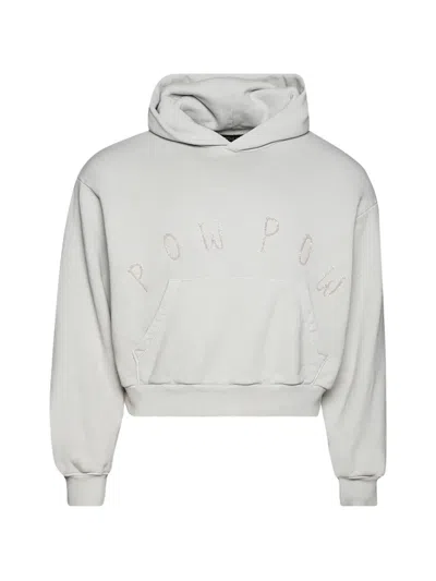 Earthling Vip Text Hooded Sweatshirt In Gray