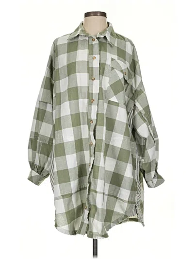 Pre-owned Easel 3/4 Sleeve Blouse In Green