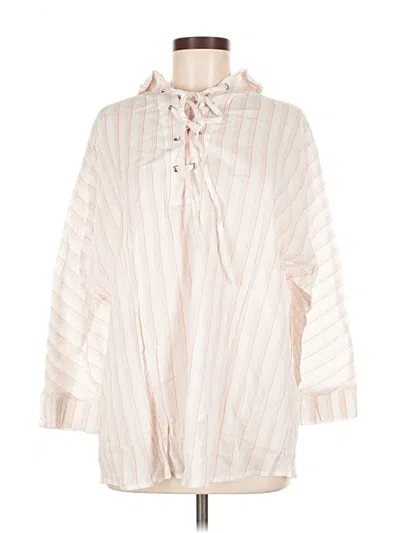 Pre-owned Easel 3/4 Sleeve Blouse In Ivory