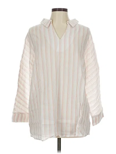 Pre-owned Easel 3/4 Sleeve Blouse In Ivory