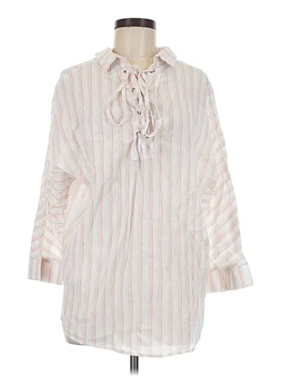 Pre-owned Easel 3/4 Sleeve Blouse In Ivory