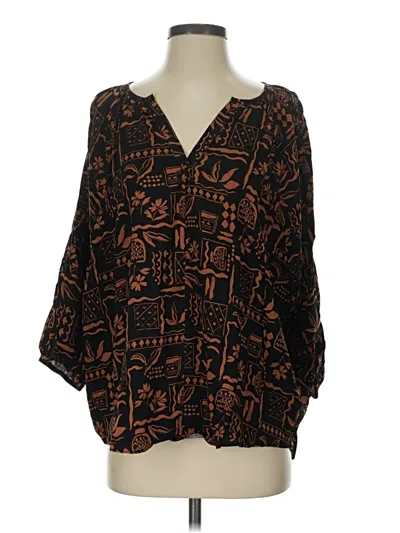 Easel 3/4 Sleeve Blouse In Multi