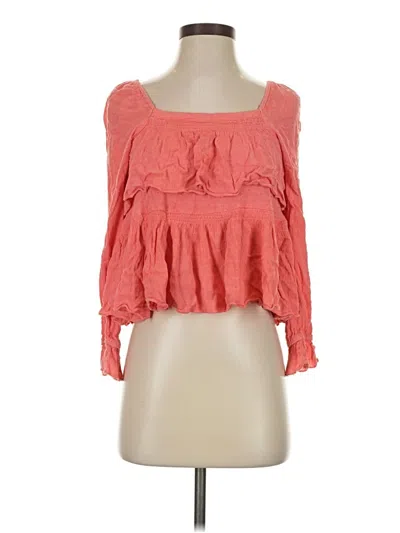 Pre-owned Easel 3/4 Sleeve Blouse In Orange