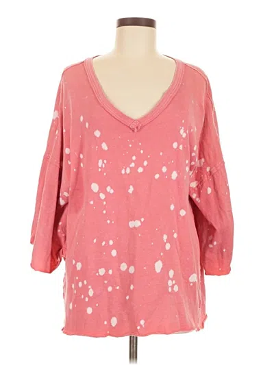 Pre-owned Easel 3/4 Sleeve Blouse In Pink