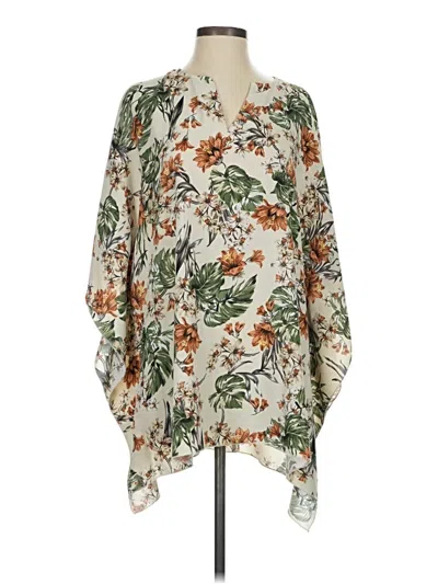 Pre-owned Easel 3/4 Sleeve Blouse In White