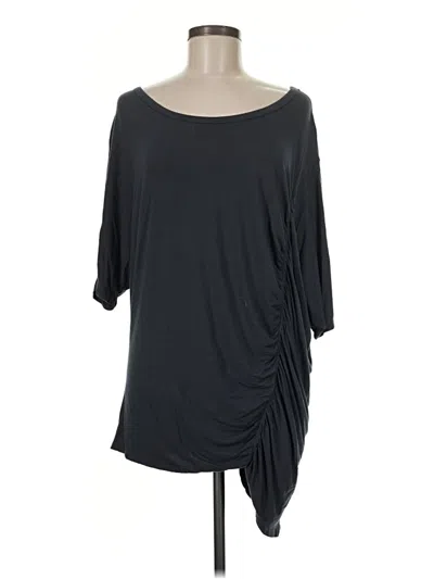 Pre-owned Easel 3/4 Sleeve Top Black One Shoulder Neckline Tops
