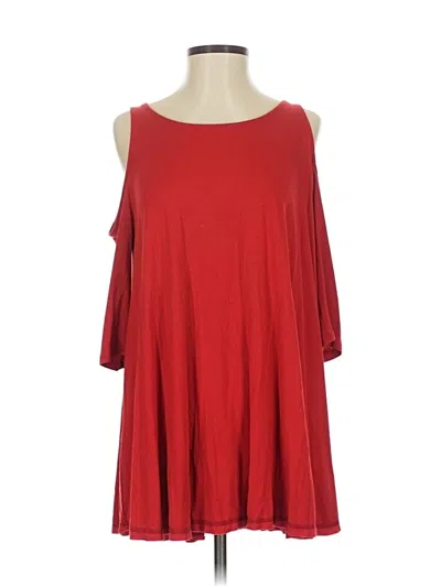 Pre-owned Easel 3/4 Sleeve T-shirt In Red