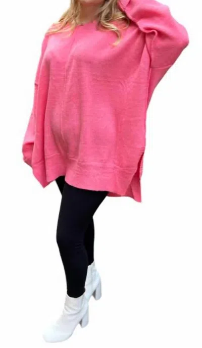 Easel Amazing Memories Sweater In Bubblegum In Pink