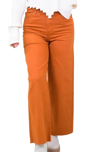 Easel Brick Twill High Waist Pants