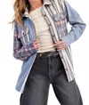 Easel Button Down Shirt In Multi In Blue