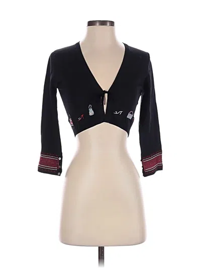 Pre-owned Easel Cardigan Sweater In Black