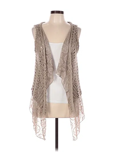 Pre-owned Easel Cardigan Sweater In Tan