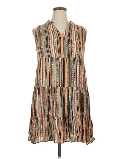 Pre-owned Easel Casual Dress In Brown