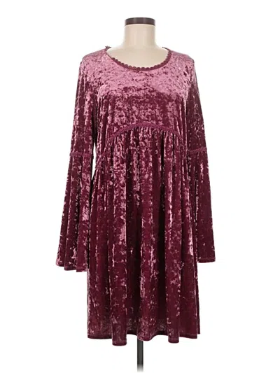 Pre-owned Easel Casual Dress In Burgundy