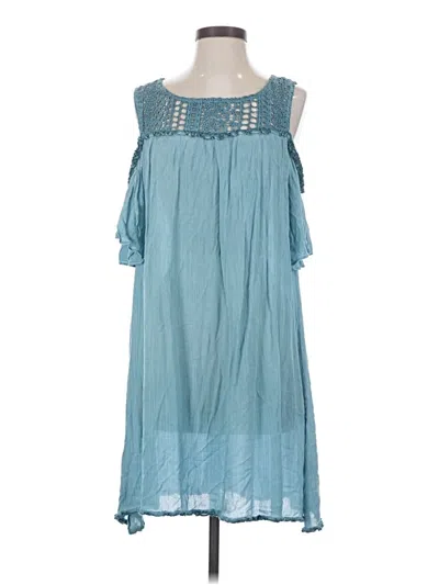 Pre-owned Easel Casual Dress In Teal