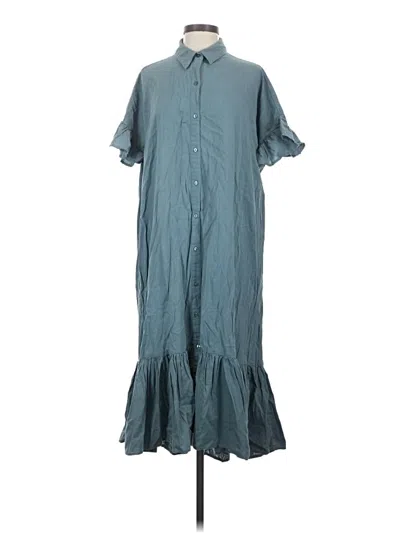 Pre-owned Easel Casual Dress In Teal