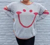 EASEL CURVY RAYS OF HAPPINESS PULLOVER IN GREY