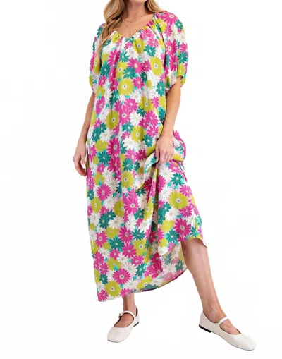 Easel Daisy Dreams Maxi Dress In Multi