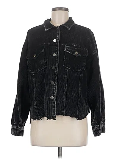 Pre-owned Easel Denim Jacket In Black
