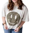 Easel Dimples & Smiles Graphic Tee In White