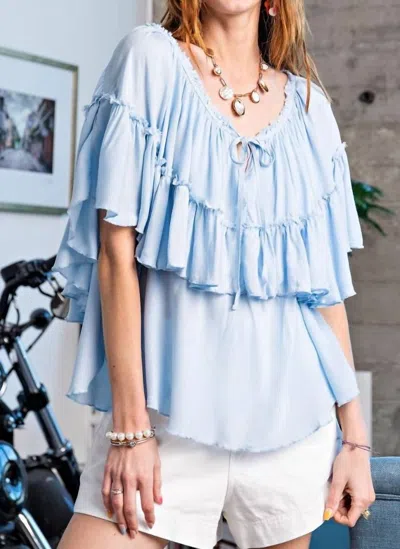 Easel Elise Top In Blue
