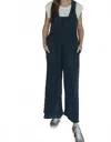 Easel Emmerson Jumpsuit In Mineral Wash In Blue