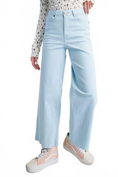 Easel Everyday Wide-leg Pants In Snow Blue