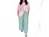 Easel Flower Patch Mineral Wash Top In Blush In Pink