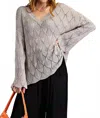 Easel Gorgeous Lightweight Knit Sweater In Warm Gray In Gray