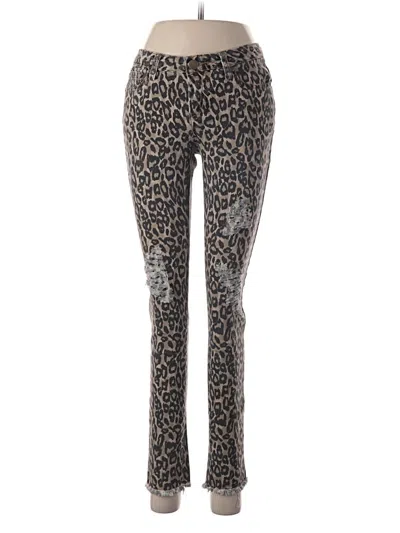 Pre-owned Easel Jeggings In Brown